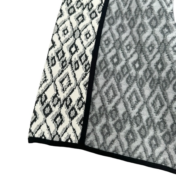 Philosophy Open front Long Duster Cardigan Diamond pattern white black Medium - Picture 6 of 11